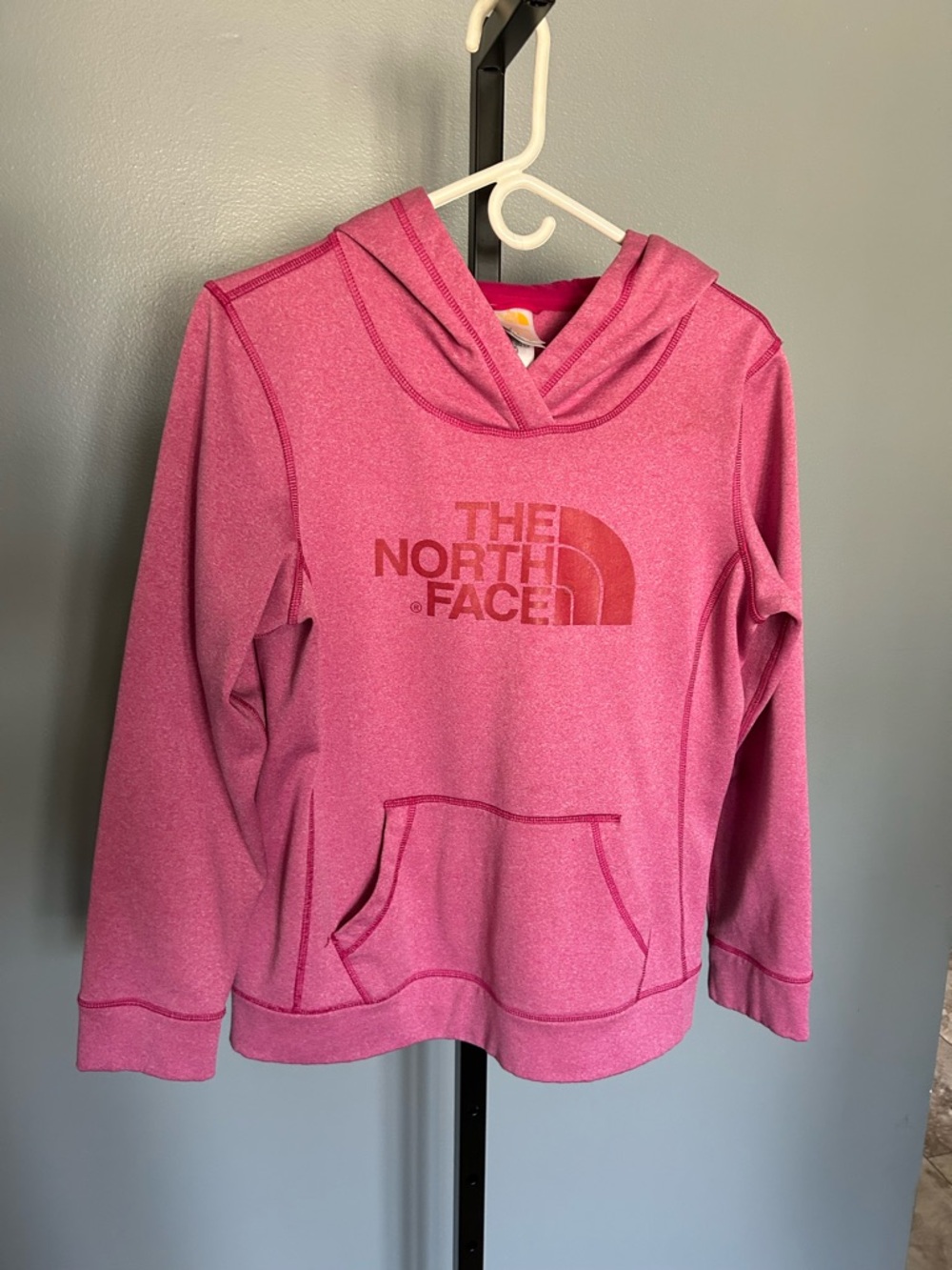 The North Face Heather Rose Pink Logo Pullover Hoodie